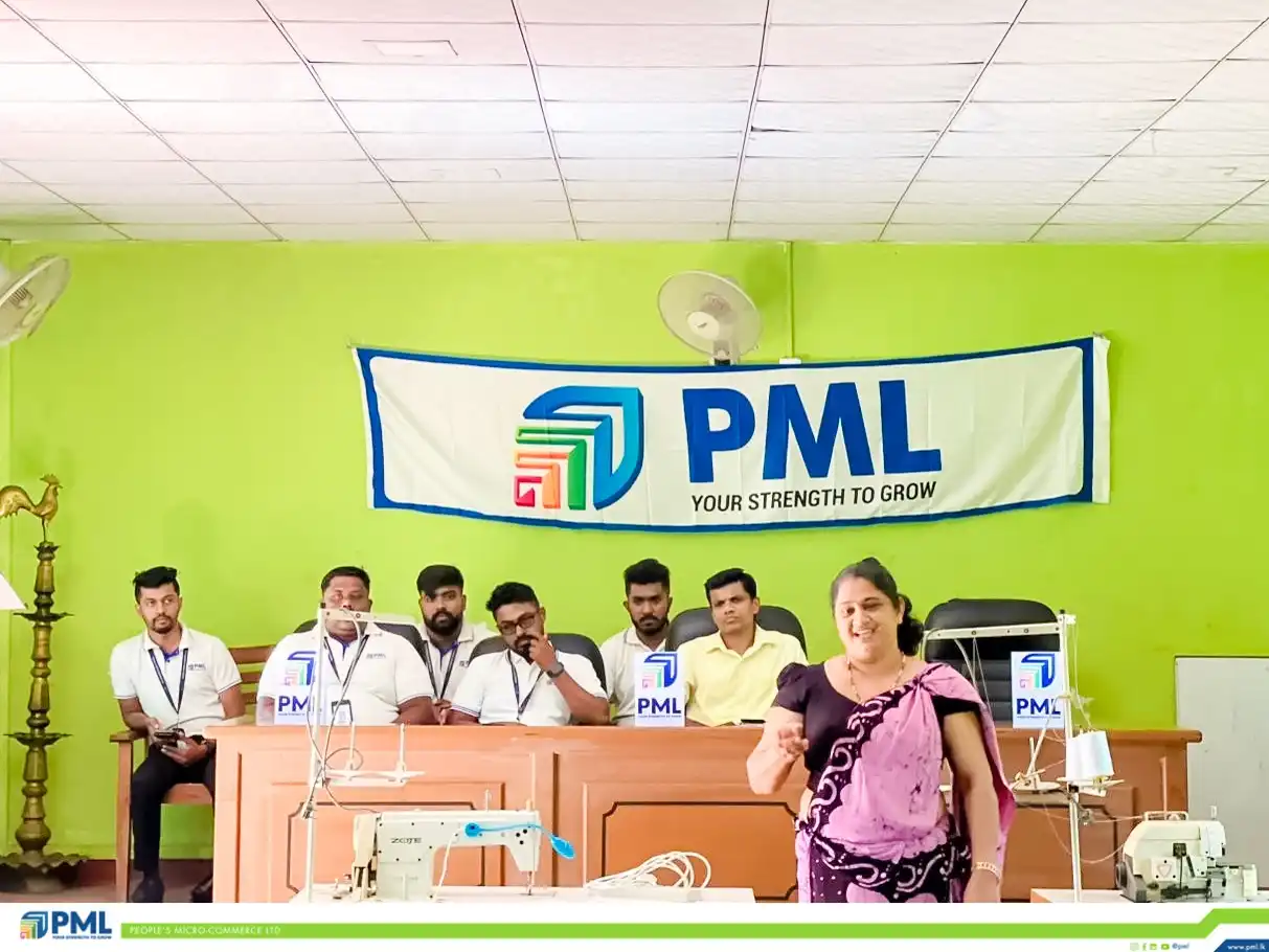 PML trainers conducting a sewing workshop for the community.